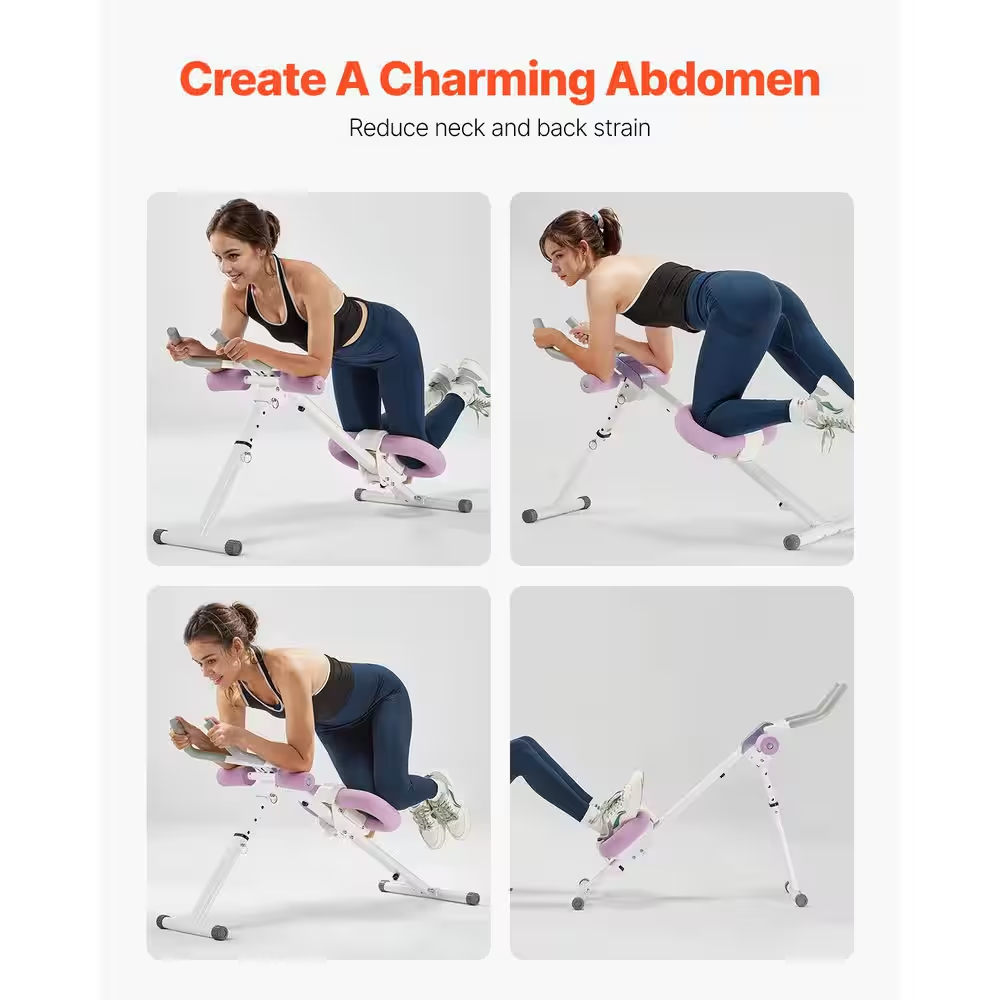 AB Workout Machine, Ab Workout Equipment at Home Gym, Core and Abdominal Trainers for Women, 330 Lbs. Weight Capacity